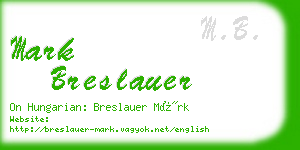 mark breslauer business card